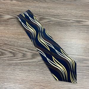 Sergio Navy, Gold & Maroon Pattern Tie